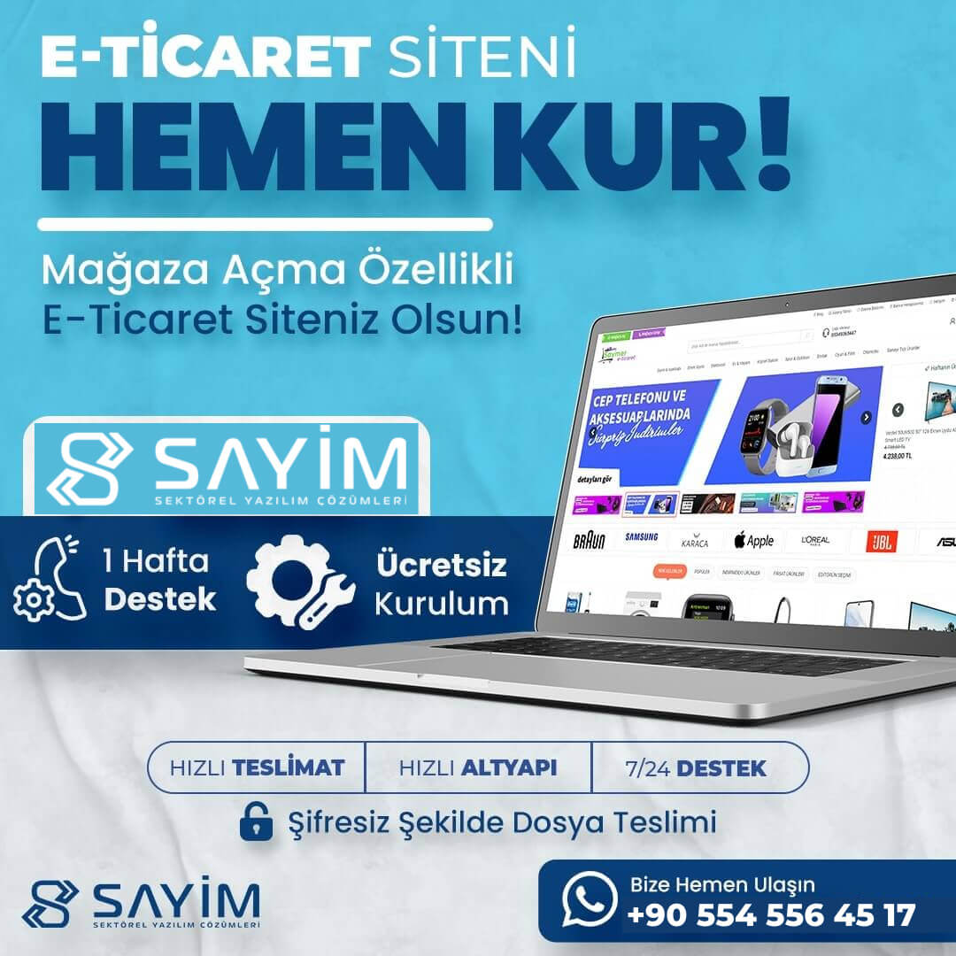 WMG v2 E-Ticaret Yazılımı <br>(Mağaza Açma Özellikli c2c)